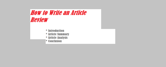 article review useful phrases